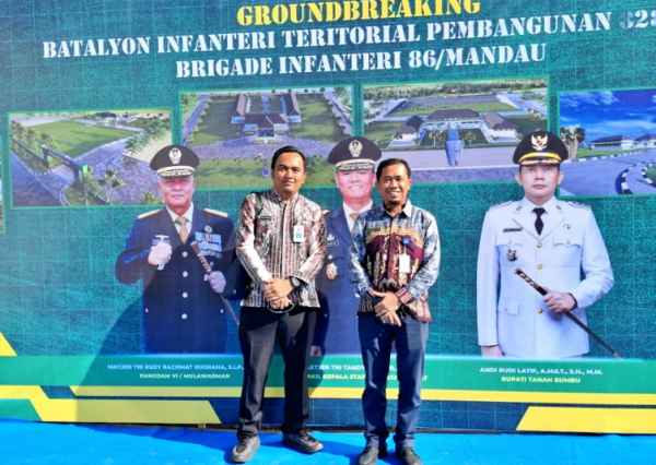 Plt. Kadis PUPR Kalsel Groundbreaking Yonif 828 Momentum Strategis